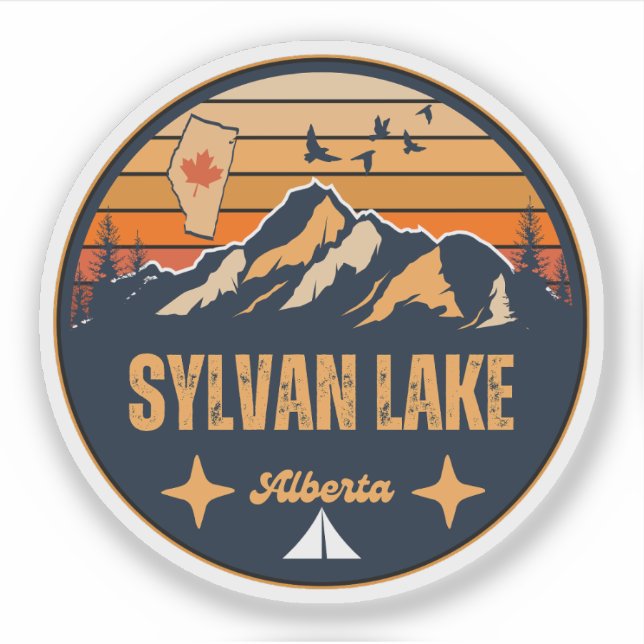 Sticker Lac Sylvan, Alberta (Devant)