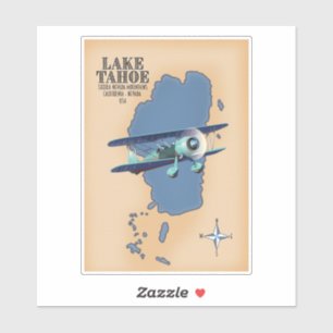 Sticker Lac Tahoe Sierra Nevada Californie Nevada USA cart