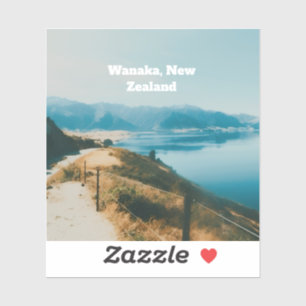 Sticker Lac Wanaka, Île du Sud, Nouvelle-Zélande