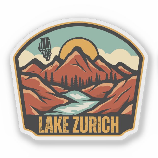 Sticker Lac Zurich, Illinois  (Devant)