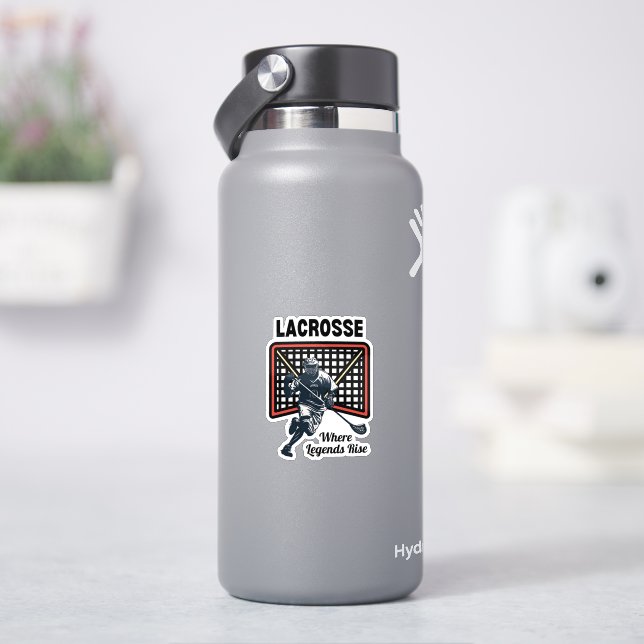 Sticker Lacrosse : Là où les légendes montent (HydroFlask)
