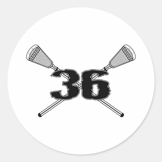 Sticker Lacrosse Numéro 36 (Devant)