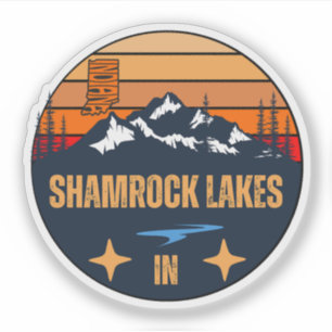 Sticker Lacs shamrocks, Indiana