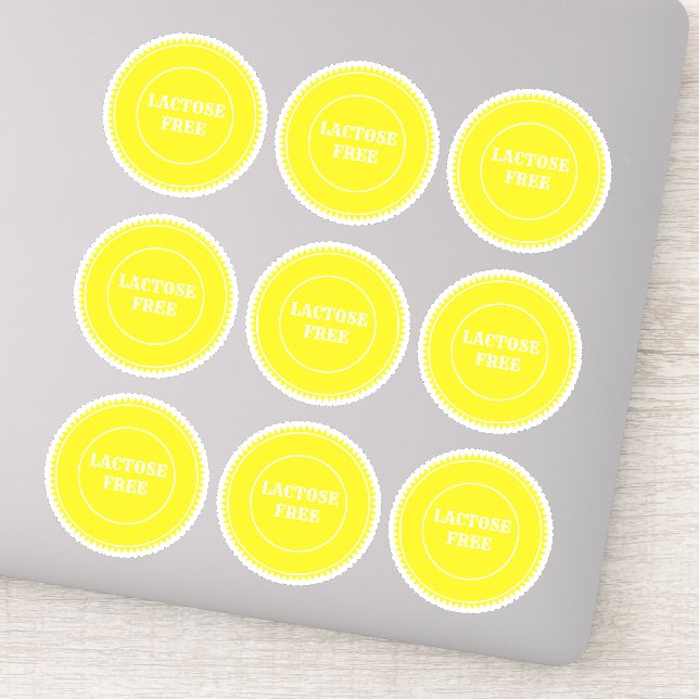 Sticker Lactose Sans Allergie Sûr Culinaire (Détail)