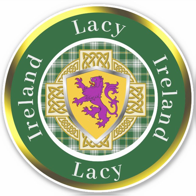 Sticker Lacy Shield & Celtic Cross Personnalisé (Devant)