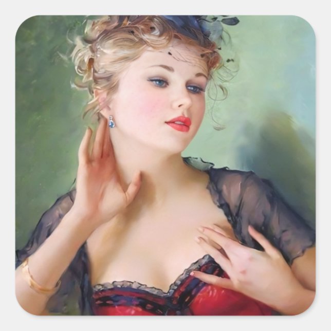 Sticker Lady attrayant (Devant)