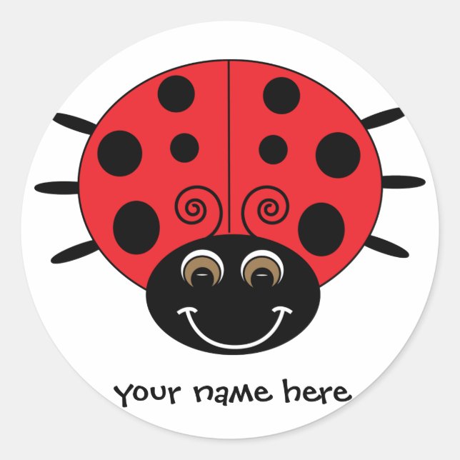 Sticker Ladybug personnalisé (Devant)