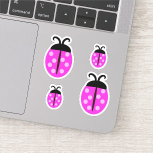 Sticker Ladybug rose pâle