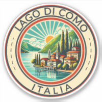 Lago di Como Italia Illustration Insigne d'Art de 
