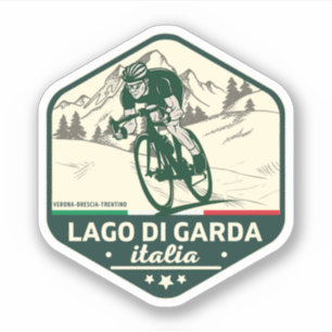 Sticker lago di garda - lac de garde passage des alpes ita