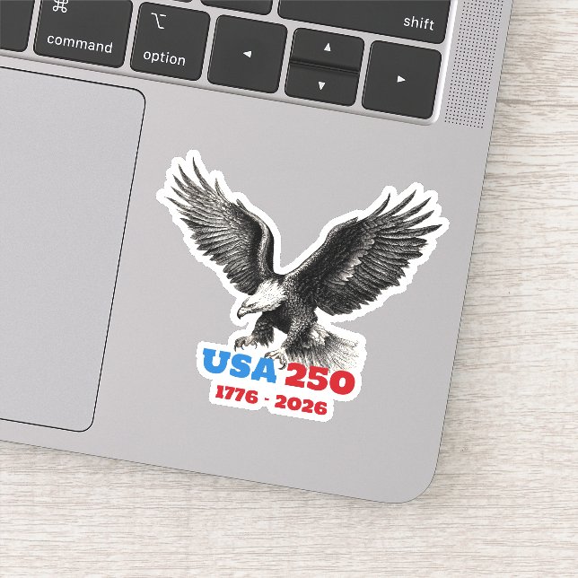Sticker L'aigle chauve du 250e anniversaire des États-Unis (Détail)