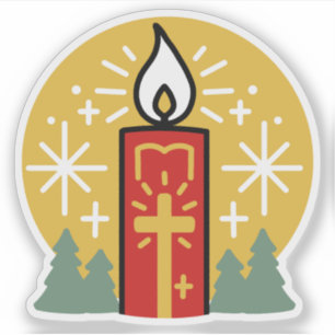 Sticker Laissez Faith être votre plus brillant Star Candle