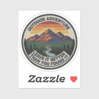 Sticker Laissez-le Meilleur Vintage Aventure de Plein Air