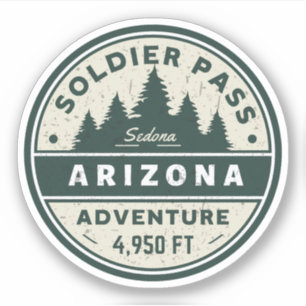Sticker laissez-passer de soldat Arizona randonnées trail