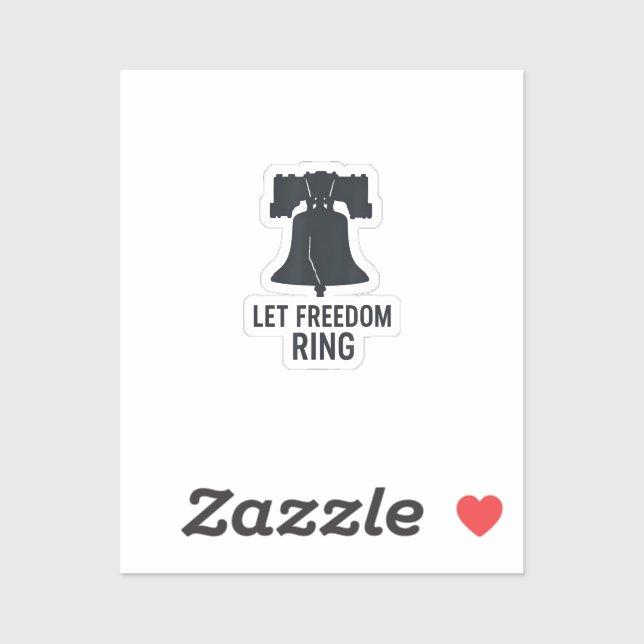 Sticker Laissons la ceinture de liberté Bell Silhouette mo (Feuille)
