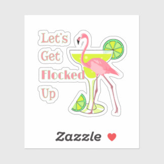 Sticker Laissons le Flamant rose s'empiler