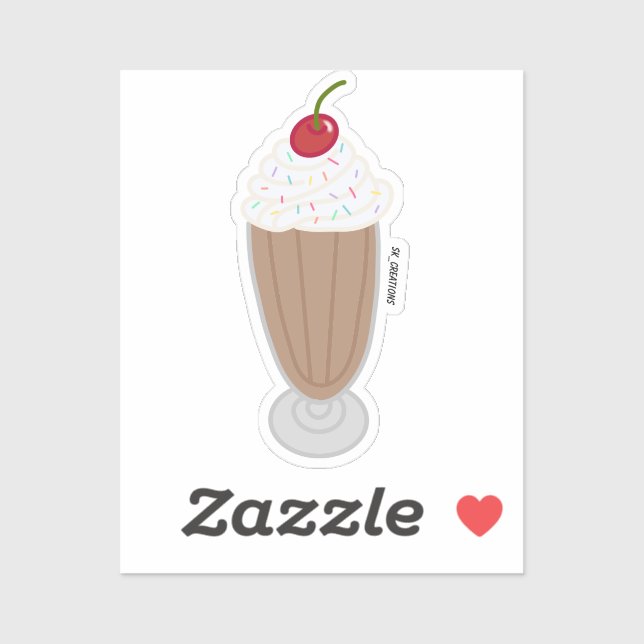 Sticker Lait au chocolat (Feuille)