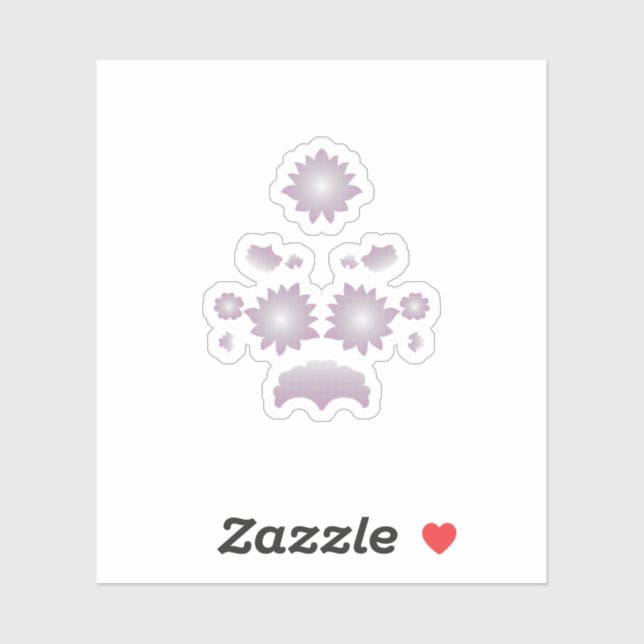 Sticker Lait blanc classique Rose décoratif (Feuille)