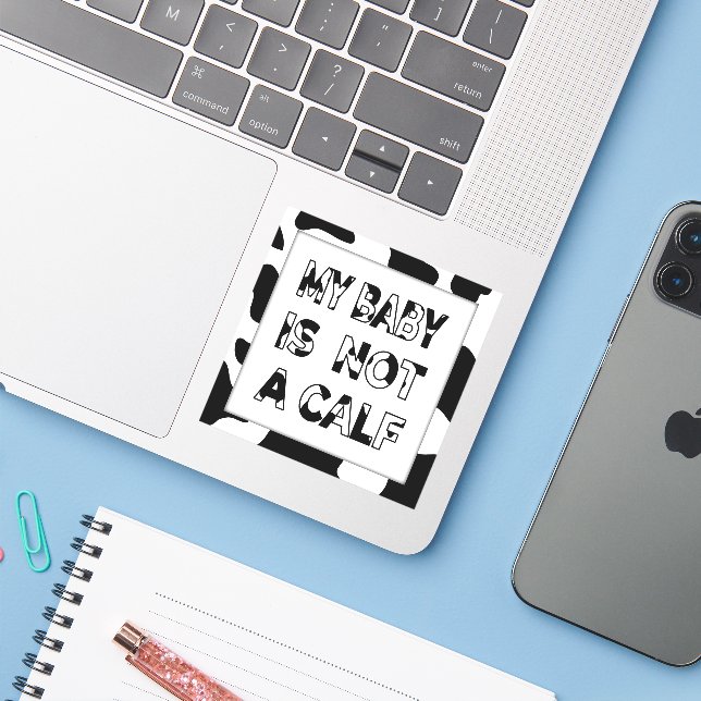 Sticker Lait de vache (Ordinateur portable avec iPhone)