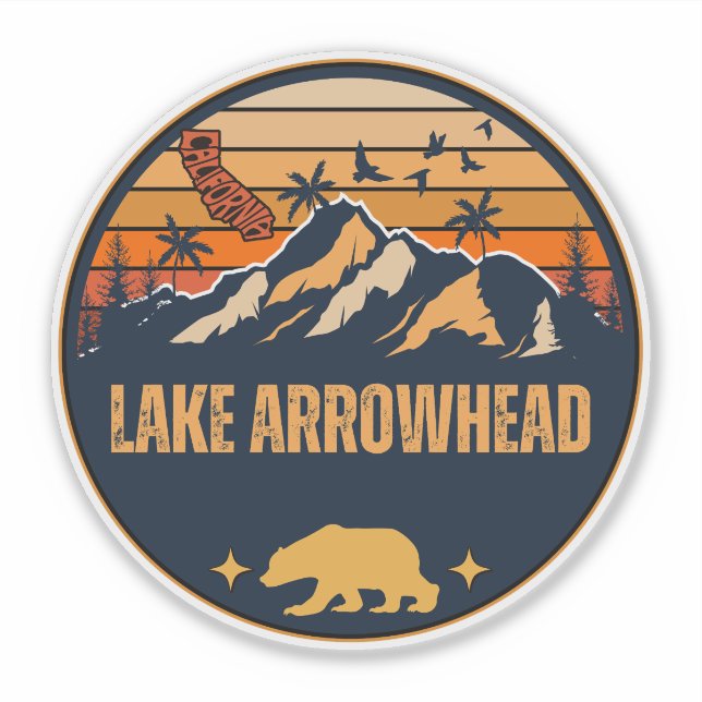 Sticker Lake Arrowhead, Californie (Devant)