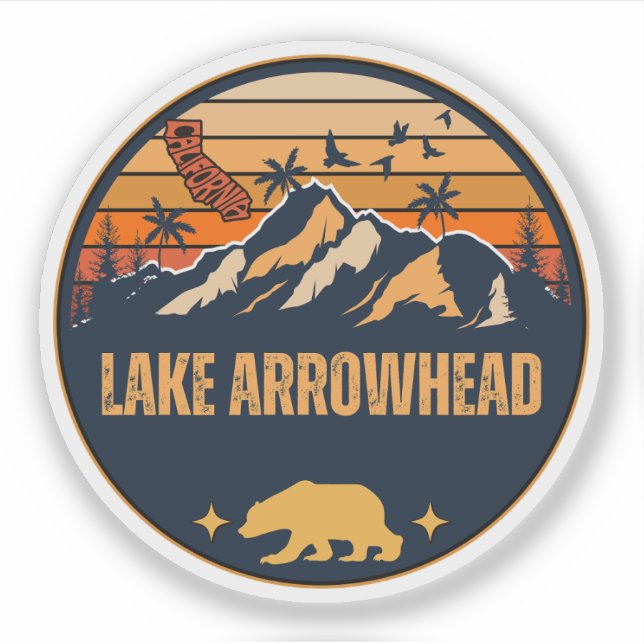 Sticker Lake Arrowhead, Californie (Devant)