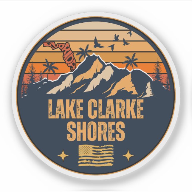Sticker Lake Clarke Shores, Floride  (Devant)