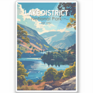Sticker Lake District National Park England Travel Art