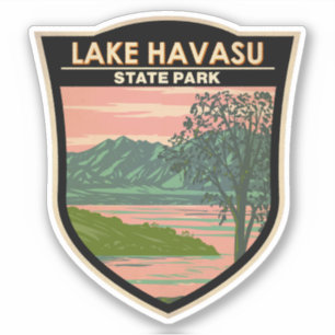 Sticker Lake Havasu State Park Travel Art Vintage