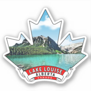 Sticker Lake Louise, Alberta Feuille d'érable du Canada