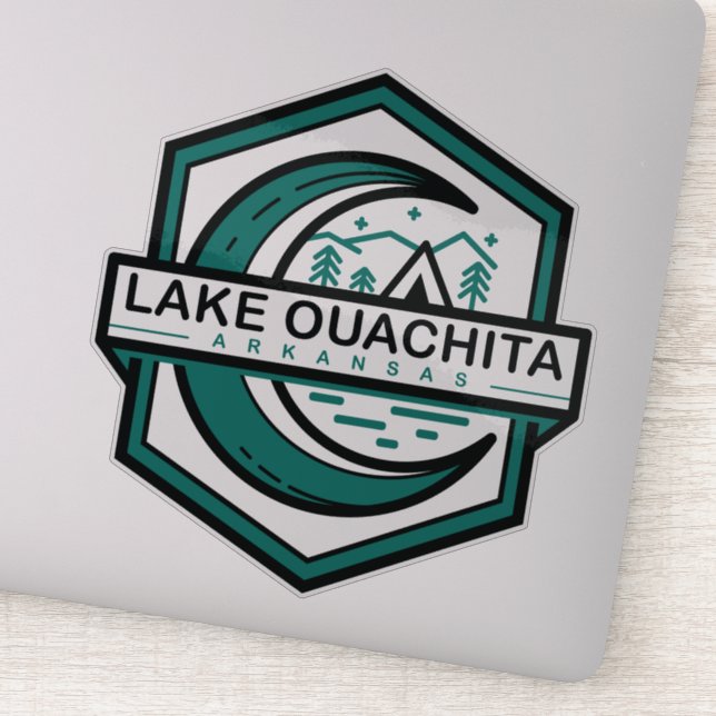 Sticker LAKE OUACHITA arkansas lune hexa (Détail)