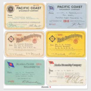 Sticker L'Alaska authentique et les années 1900 Pacifique