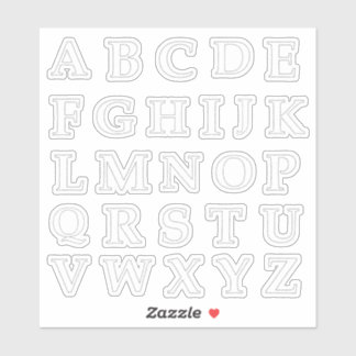 Sticker L'alphabet en points coupés