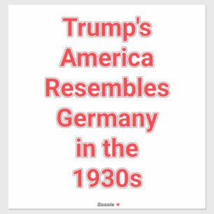 Sticker L'Amérique de Trump Allemagne 1930 Hankamer Artjun
