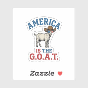 Sticker L'Amérique Est La G.O.A.T Chemise de Cow-boy Patri