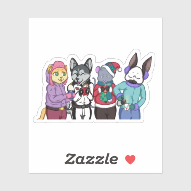 Sticker L'amitié réchauffe le coeur (Feuille)