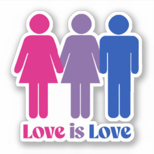 Sticker L'amour bisexuel est l'amour féminin