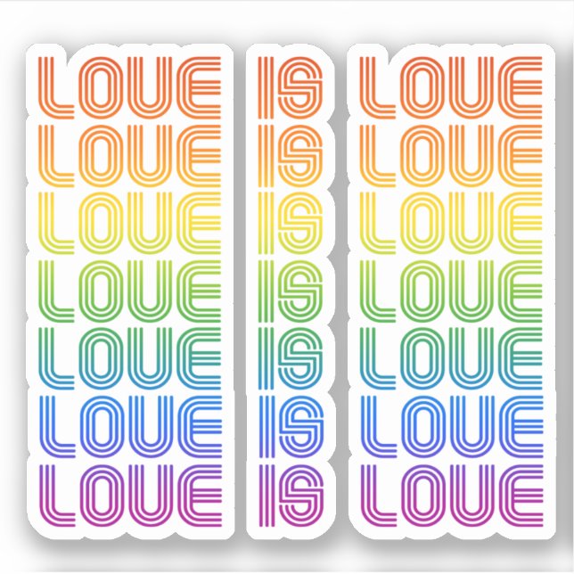 Sticker L'amour c'est l'amour Rétro (Devant)