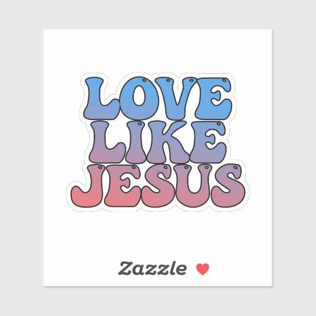 Sticker L'amour comme Jésus (Feuille)