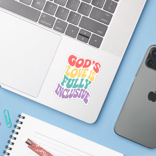 Sticker L'amour de Dieu est entièrement inclusif chrétien 