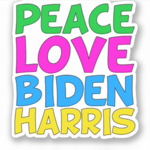 Sticker L'Amour de la paix Biden Harris