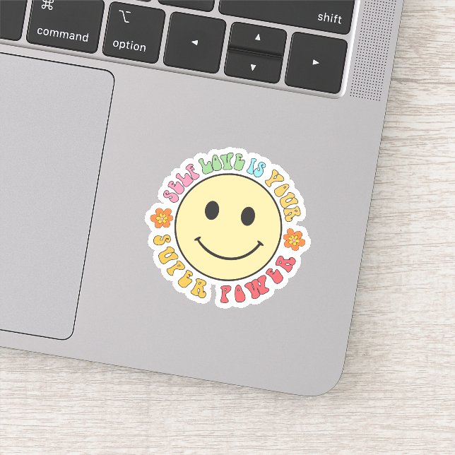 Sticker L'amour de soi est votre super puissance (Détail)