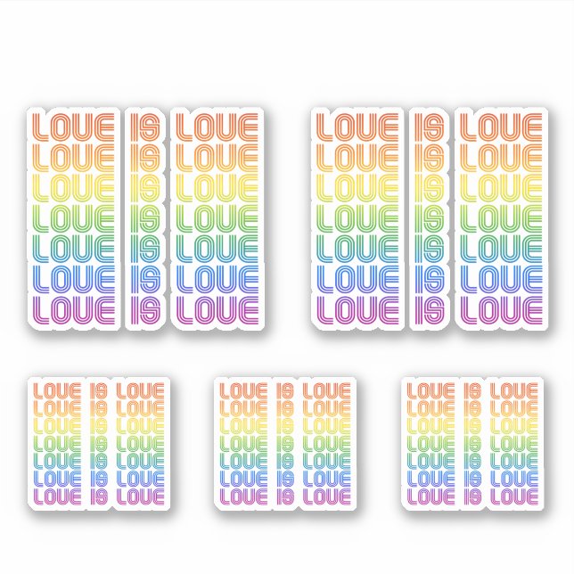 Sticker L'amour est l'amour Rétro (Devant)