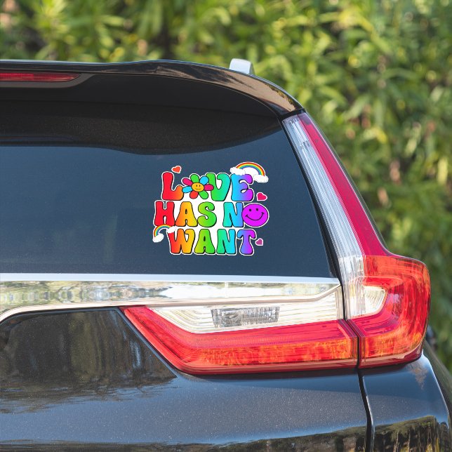 Sticker L'amour n'a pas envie d'arc-en-ciel (Côté voiture)