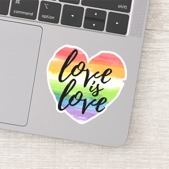 Sticker L'Amour | Rainbow Watercolor (Détail)