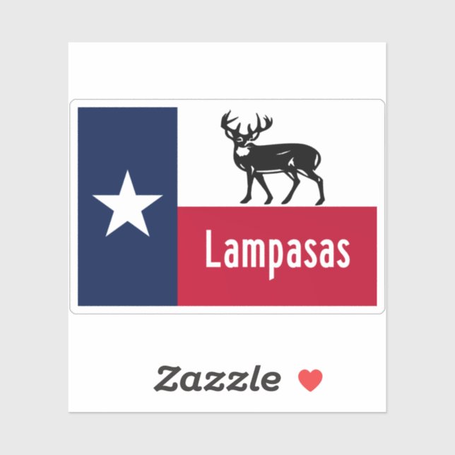 Sticker Lampasas Texas (Feuille)