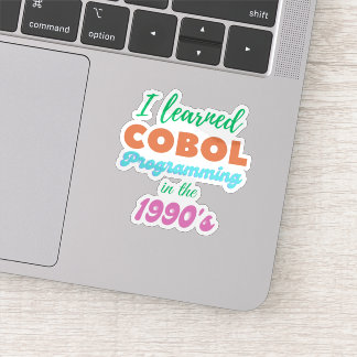 Sticker Langage de programmation Cobol appris dans les ann
