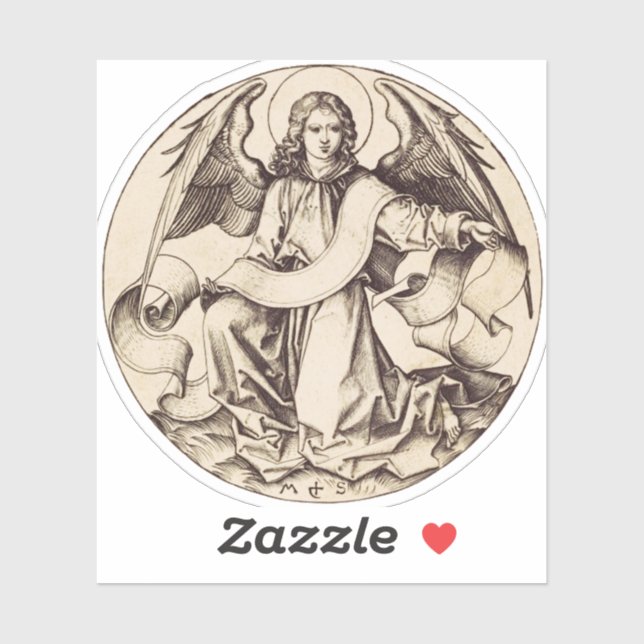Sticker L'Ange de saint Matthieu - Symbole de l'art raffin (Feuille)