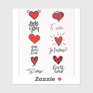 Sticker Langues de l'amour