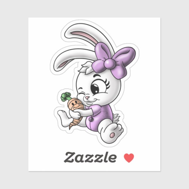 Sticker Lapin (Feuille)