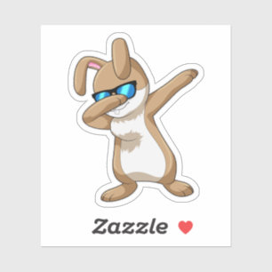 Sticker Lapin à Hip hop Dance Dab